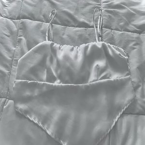 white bandana cropped top